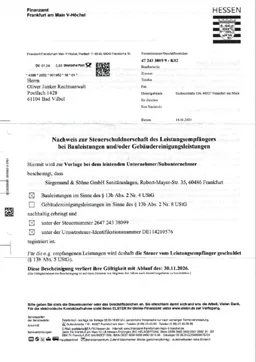 Download PDF-Datei: Nachweis zur Steuerschuldnerschaft